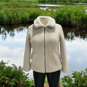 Sebby Collection Sherpa Fleece XL Jacket Cozy Winter Warmth Plush Outerwear